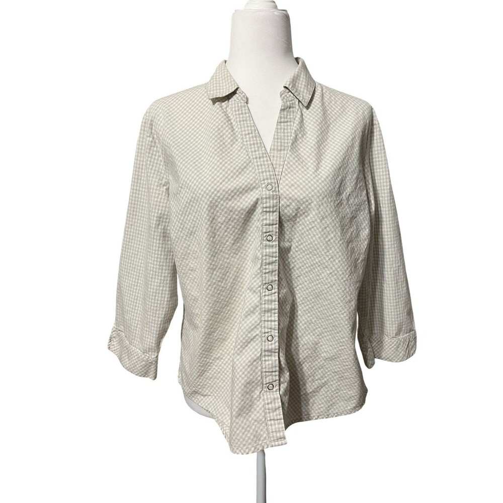 SONOMA JEAN COMPANY Gingham Button Down Shirt XL Cotton Cottage Casual GUC